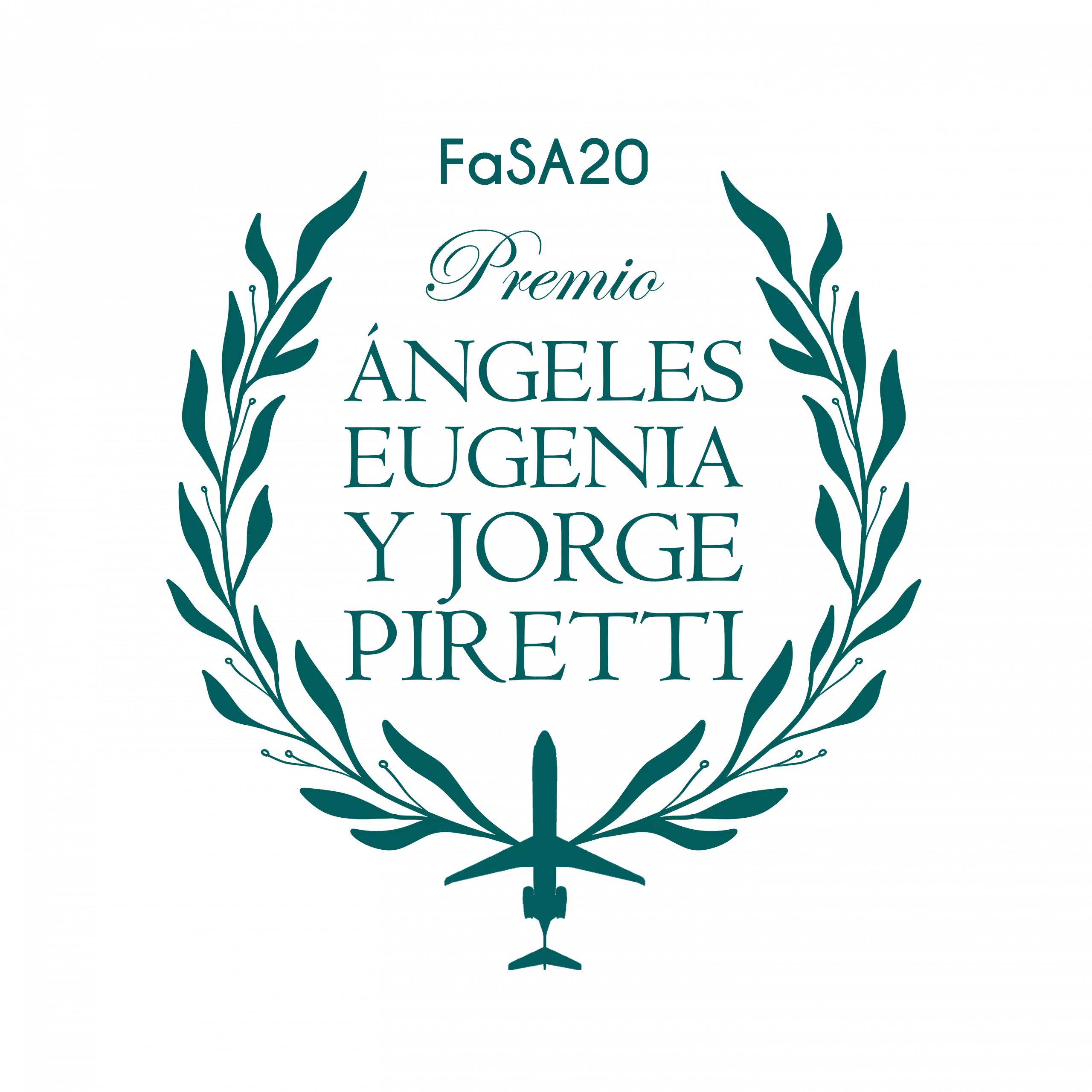 Logotipo oficial del Premio 'Ángeles, Eugenia y Jorge Piretti' - Fundación de Seguridad Aérea (FaSA20)